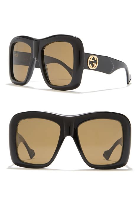 gucci oversized square glitter sunglasses|gucci unisex fashion 54mm sunglasses.